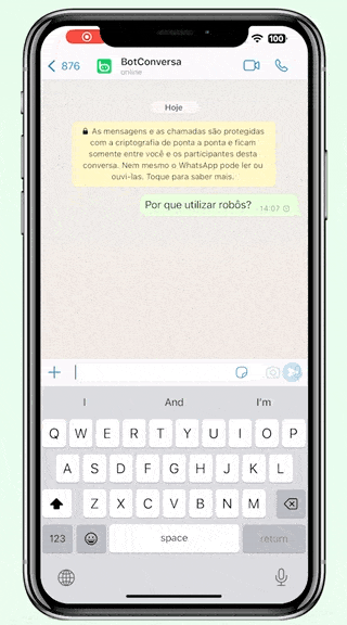 Conversa WhatsApp BotConversa